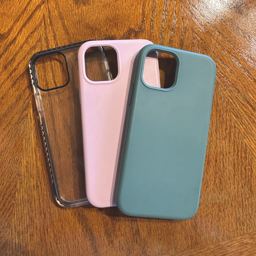 A bundle of 3 iPhone 12 cases